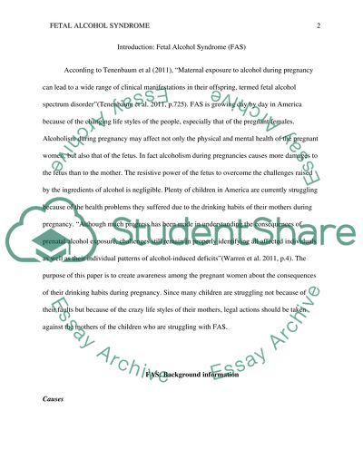 Fetal Alcohol Syndrome