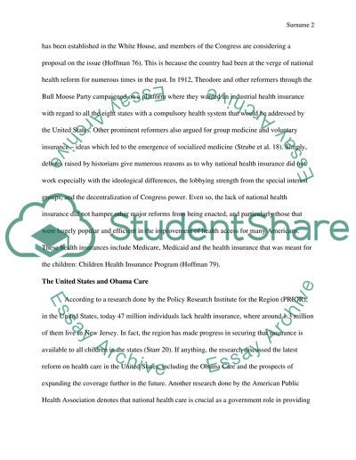 Nationalized Health Care System