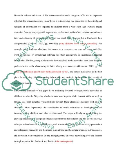 Media Education in Schools
