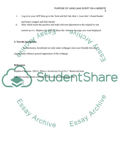 The Purpose of Using Java Script on a Website