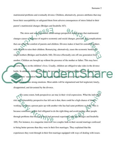 The Impact of Divorce