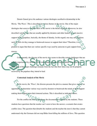 Characteristics of Dictators in The Wave