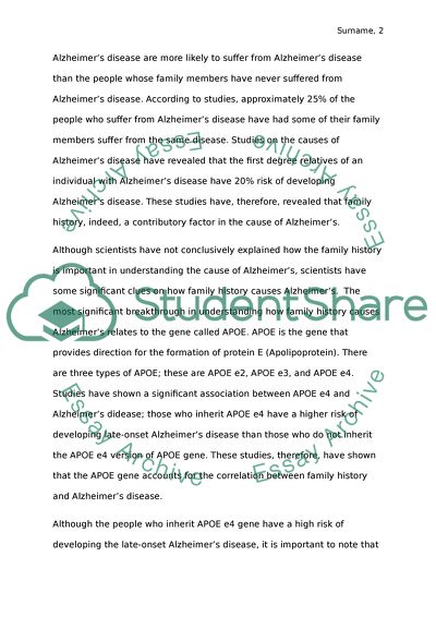Main Aspects of Alzheimers Disease