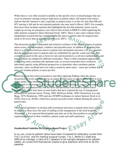 Nurse to patient ratios study picture