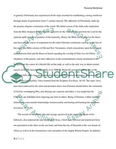 Personal worldview essay