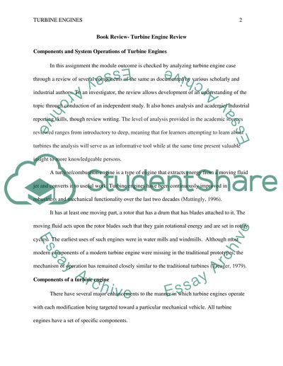 Turbine Engine Case Through a Review of Several Components