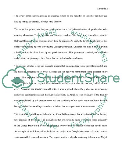 Analysis of Star Trek Television Series