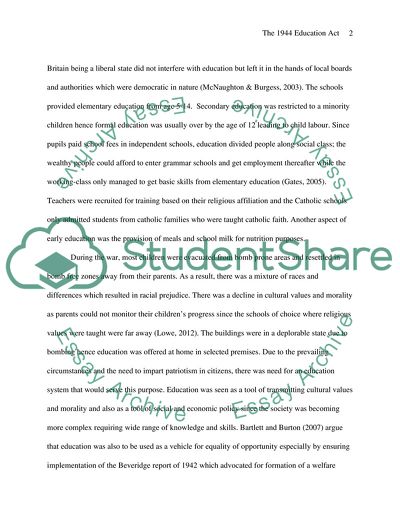 The 1944 Education Act