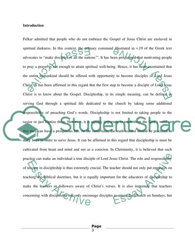 Discipleship Ministry Plan for Church of God in Christ