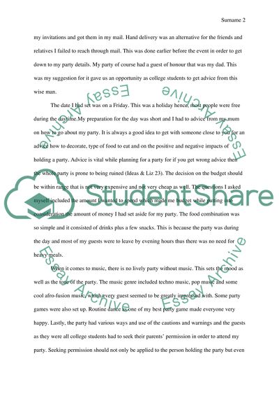 The Process of Planning a Party