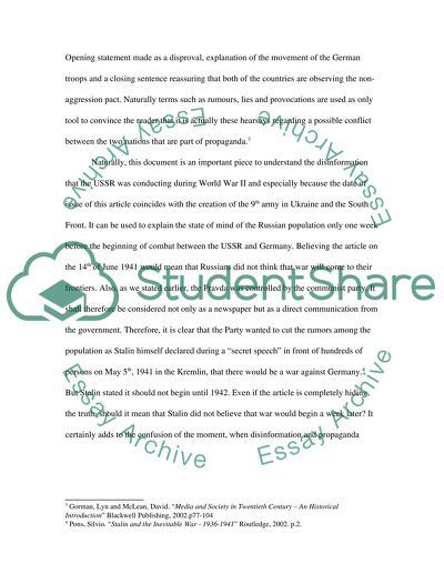 Document Analysis Pravda