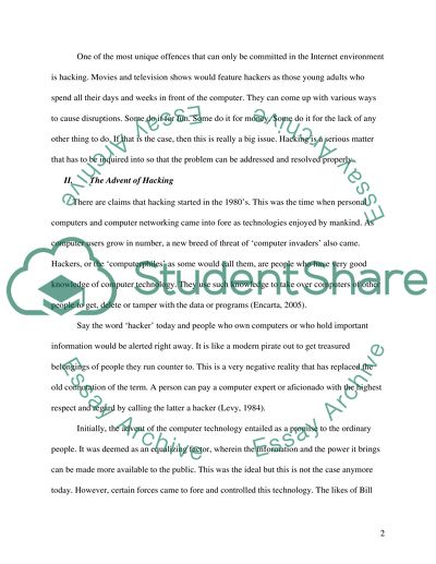 Hacking: A Modern Dilemma That Calls for Modern Solutions