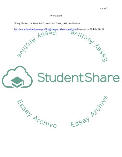 Review of A Worn Path by Eudora Welty