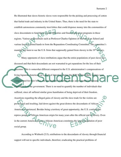 Retribution for Slaves