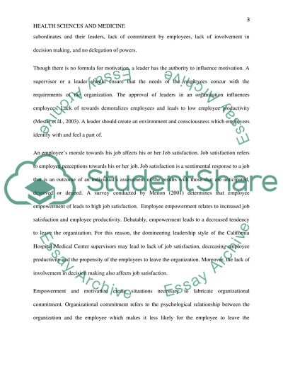 CASE 2-Healthcare Leadership Problems and Remedial Action Plans