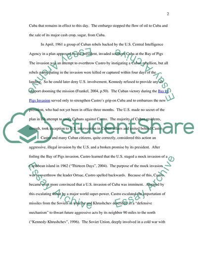 How was the Cuban Missile Crisis perceived in the USA and Cuba