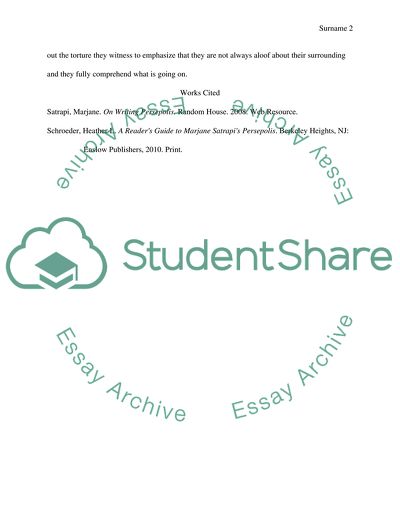 Persepolis and Satrapis Why I Wrote Persepolis H R