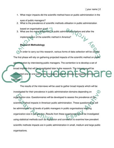 The Scientific Approach and Its Impact on American Public Administration