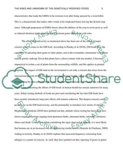 The Risks and Unknowns of Genetically Modified Foods