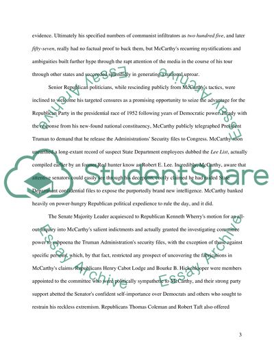 Who Supported McCarthys Anti-Communist Crusade Why Did They Support It