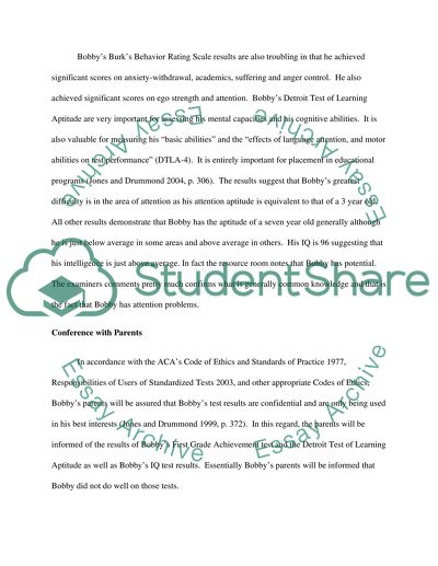 Client CaseTesting and Appraisal