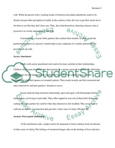 Social Psychology: attachment styles