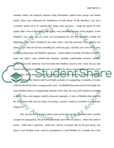 Scapegoating in Sindbad the Sailor