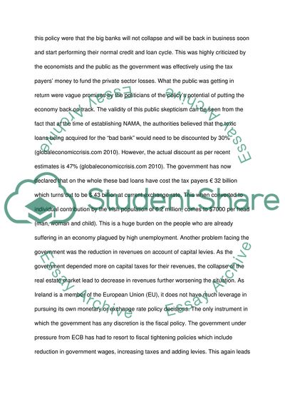 Success of the Irish Government and the European Central Bank