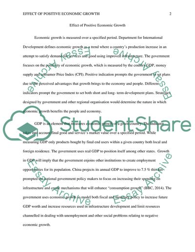 A key macro-economic objective of many governments around the world is positive economic growth; due to the perceived benefits/advantages that growth brings to the economy and people