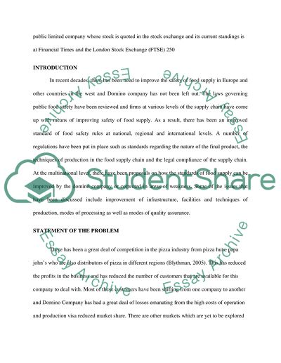 DOMMINO PIZZA MARKETING STRATEGY