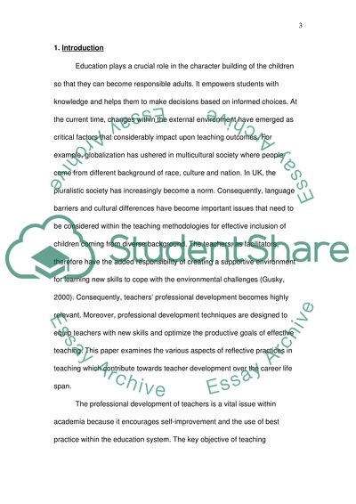 How Reflective Practice Promotes Personal And Professional Development of Teachers