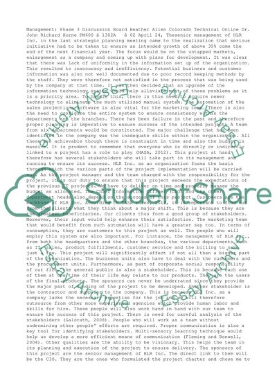 Phase 3 Discussion Board