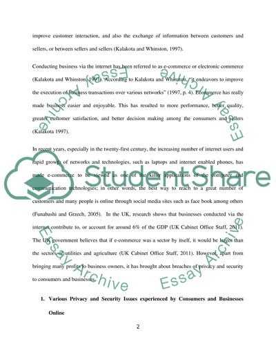 Privacy and Security Issues Online