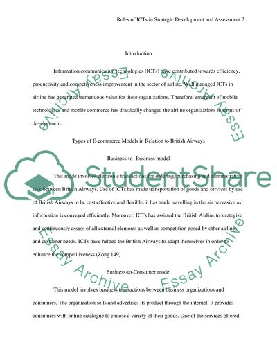 Role of Information Communication Technologies in Strategic Development and Assessment