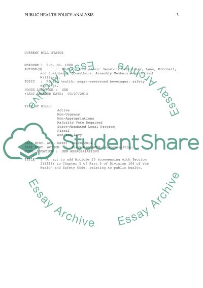 The Importance of the Soda Warning Label Bill for the Health of the Younger Generation