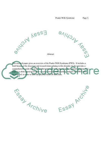 Prader-Willi Syndrome