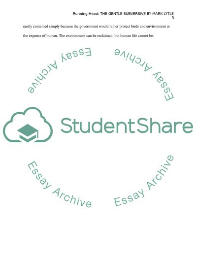 The Gentle Subversive By Mark Lytle