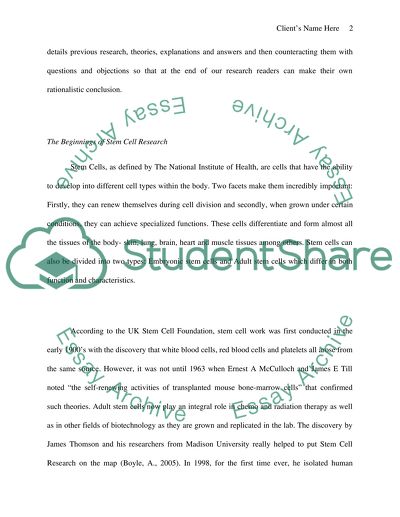 Stem Cell Research - A Clash of Science vs Ethics