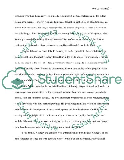 Compare kennedy and johnson