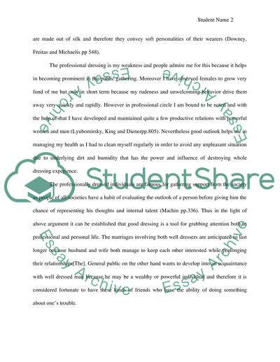 Results of Dressing Style: A True Revelation of the Personality