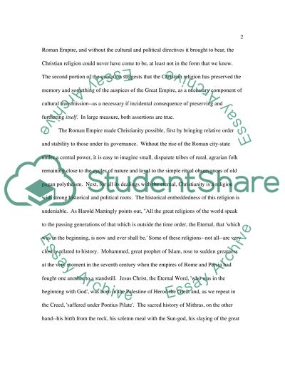 The Rise of Christianity in the Roman Empire