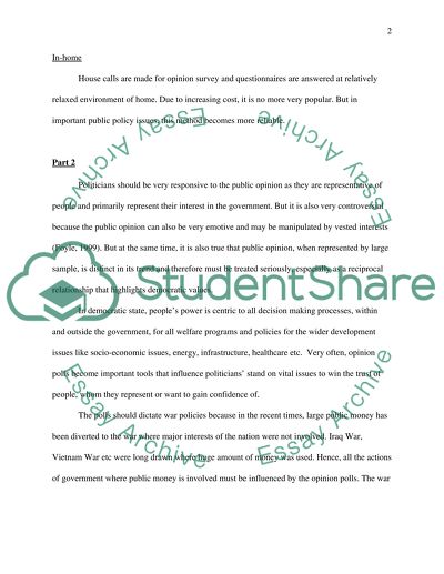 Public Opinion and Foreign Policy