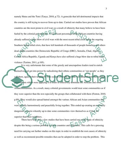 The Root Causes of Ethnicity in the African and Asian Countries