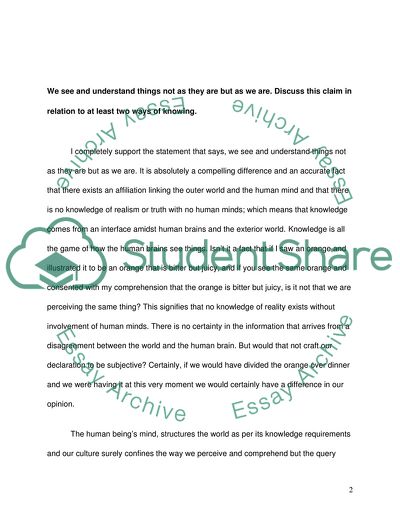 The Convergence of Knowing and Understanding