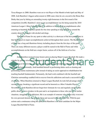 Hall of Fame - Josh Hamilton