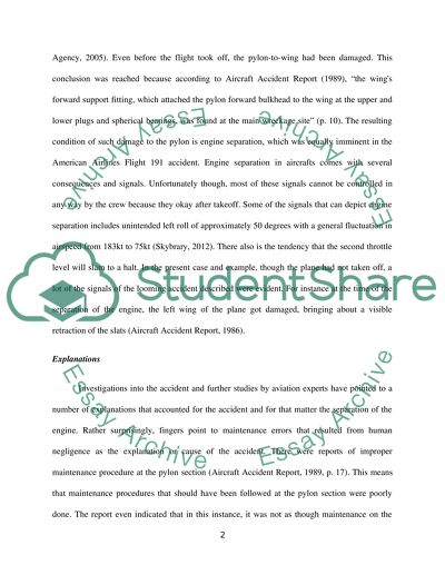 Maintenance Operations in Aviation : Impact