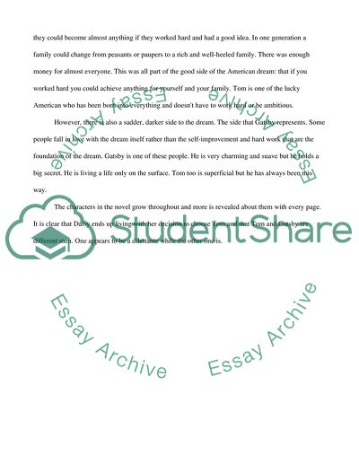 Scott Fitzgeralds Novel The Great Gatsby