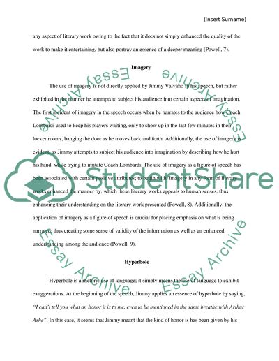 Preforming a Narrative criticism on Jimmy Valvanos speech