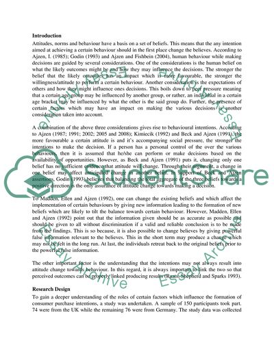 The Theory of Planned Behavior