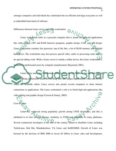 Operating System Proposal